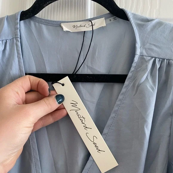 blue midi wrap dress VICI - Picture 3 of 3